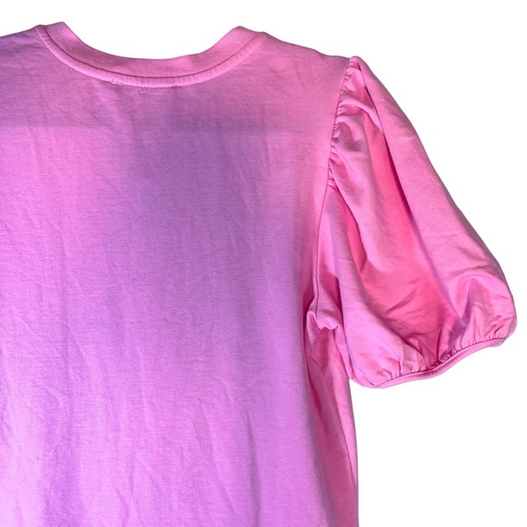 English Factory size Small Pink Puff Sleeve Tiered Cute Dress Drop Waist NWT - Picture 7 of 11